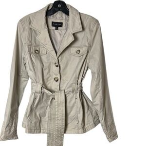 Braeton 90s safari utility jacket,L, short trench,lightweight cotton,exc cond